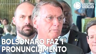 Bolsonaro faz 1º pronunciamento após eleições [upl. by Orimisac]