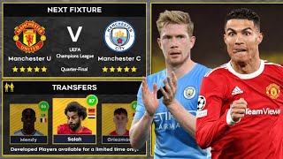 DLS 22  Manchester United vs Manchester City  UCL  Dream League Soccer 2022 Gameplay [upl. by Clemen92]