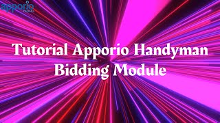 Tutorial Apporio Handyman Bidding Module [upl. by Attenat]