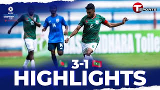 Highlights  Bangladesh vs Maldives  SAFF Championship 2023  Football  T Sports [upl. by Ahsenav913]