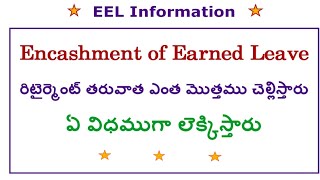 EEL  Encashment of Earned Leave [upl. by Nethsa]