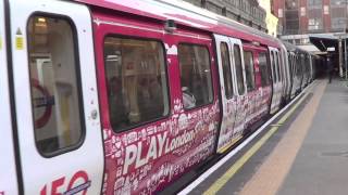 Circle Hammersmith and City and Metropolitan Line Trains at Barbican [upl. by Eanar502]