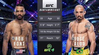 JOSE ALDO VS ROB FONT FULL FIGHT UFC FIGHT NIGHT [upl. by Lrem]