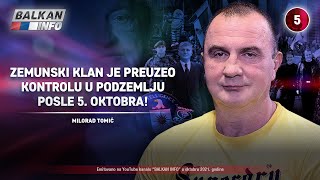 INTERVJU Milorad Tomić  Zemunski klan je preuzeo kontrolu u podzemlju posle 5 oktobra 5102021 [upl. by Jadd]