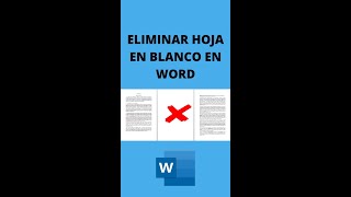 🔥 Cómo Eliminar Hoja en blanco en WORD🔥 [upl. by Gianna736]