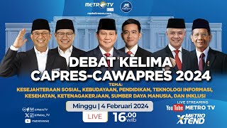 LIVE  DEBAT PAMUNGKAS CAPRES PEMILU 2024 [upl. by Atlee]