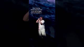 Lewis Capaldi Struggles His Tourettes Live On Stage Fans Help Finishing The Song [upl. by Kina]