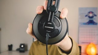 STUDIO QUALITY HEADPHONES UNDER 50 Samson SR850 review [upl. by Anawal]