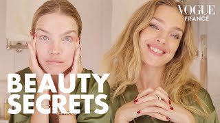 Natalia Vodianova reveals her express 10minute beauty routine  Vogue France [upl. by Cynth]