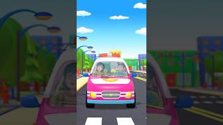 Wheels On The Police Car shorts nurseryrhymes juniorsquad kidssongs vehiclesong [upl. by Ferdy]