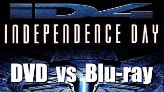 Bluray vs Upscaled DVD vs DVD Split Screen Comparison Independence Day [upl. by Nepil]