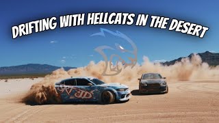 DRIFTING WITH HELLCATS IN THE DESERT scatpack crashed [upl. by Midge]