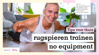 Rugspieren trainen 5 oefeningen voor je rug zonder materiaal [upl. by Rafaello]