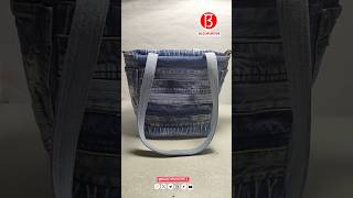 Make a denim patchwork shoulder bag Tutorial Part 9 [upl. by Berry]