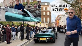 ANGRY Gordon Ramsay Leaves Restaurant In £15 Million Aston Martin Valour In London [upl. by Airamat561]