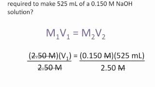 Dilution Problems  Chemistry Tutorial [upl. by Carmena]