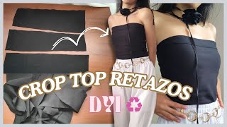 Como hacer un top sostenible con retazos de tela  Tutorial paso a paso [upl. by Latsyk]