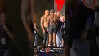 INTENSE Fabio Wardley vs David Adeleye FACE OFF at weigh in [upl. by Ymeraj]