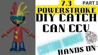 🛻📽️ 7 3 PSD DUAL CCV MOD DIY CATCH CAN PART TWO 🟢🟡🔴🟢 [upl. by Noyad]