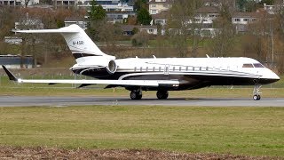 Bombardier Global Express XRS MASRI TakeOff at Bern [upl. by Ydnyc]