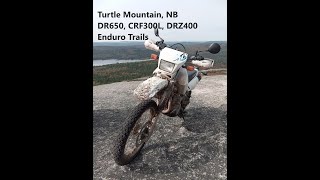 Climbing Turtle Mountain NB on a DR650 Dirt Bike Rescue Day [upl. by Acinorej173]