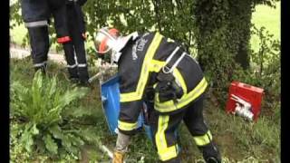 Firefighters test  LabaronneCitaf firefighting pillow tanks [upl. by Eimoan]