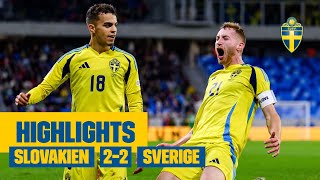 Highlights  Slovakien – Sverige 22  En poäng i Bratislava [upl. by Elocal]