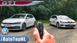 2018 VW Polo GTI vs Golf GTI REVIEW POV Test Drive by AutoTopNL [upl. by Arette]