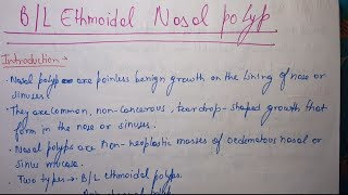 Ethmoidal Nasal Polyp ENT [upl. by Ivor]