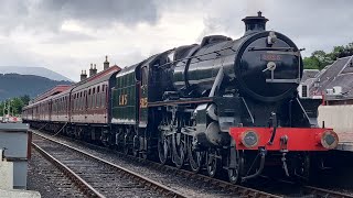 Black 5 Steam Locomotive 5025 back in use on the Strathspey Railway [upl. by Ydnem901]