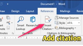 How to Add Citation and References in Word [upl. by Esch493]