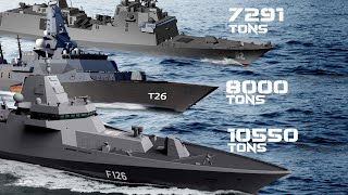 Super Frigates F126 vs Type26 vs FFG62  Why the F126 is so Big [upl. by Ttimme377]