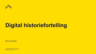 Digital historiefortelling En introduksjon [upl. by Acino]