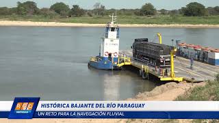 Histórica bajante del río Paraguay un reto para la navegación fluvial [upl. by Kimbell786]