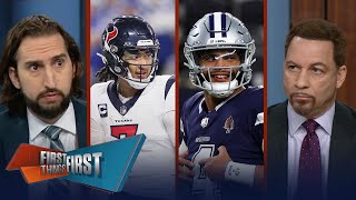 CJ Stroud list himself as a Top 5 QB amp Cowboys allin on retaining Dak  NFL  FIRST THINGS FIRST [upl. by Biel50]