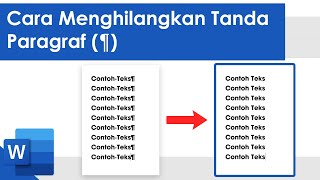 Cara Menghilangkan Simbol Paragraf ¶  MS Word [upl. by Sotos]