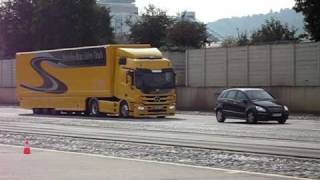 MercedesBenz Active Brake Assist on Actros [upl. by Adnuahsor]