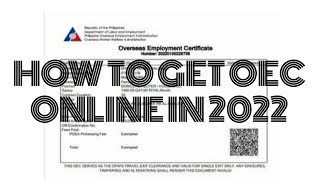 HOW to Get OEC EXEMPTION ONLINE IN POEAS NEW SYSTEMHOW TO FIX IF YOU HAVE REGISTERED ACCOUNT EXIST [upl. by Temirf179]