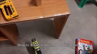 How to Fix Brace amp Stabilize a Wobbly Table [upl. by Wyly222]