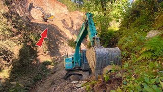 HeartPounding Mountain Road Construction with Kobelco Excavator Watch If You Dare [upl. by Shapiro247]