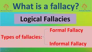 Fallacy  Types of Fallacy  Formal  Informal  Logic  Philosophy Simplified [upl. by Eiuqram]