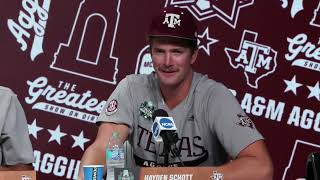 Texas AampM baseball full press conference after defeating Kentucky [upl. by Xavler]