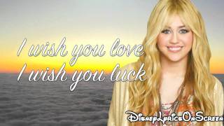 Hannah Montana  Ill Always Remember You Lyrics Video HD [upl. by Enelehcim]