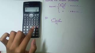 How To Solve Poisson Distribution Using Calculator fx991MS  Mathematics 3 [upl. by Ronnie]