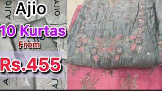 Ajio huge sale from Rs455 ajio haul must try kurties chandu vlogs ajio trending all stars sale [upl. by Hgieleak]