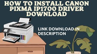 How to Install Canon PIXMA iP1700 Driver Download [upl. by Idnek425]