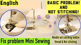 How to fix problem Mini Sewing MCNeedle not catching Bobbin threadampnot StitchingClick new Link👇🏻 [upl. by Marutani]