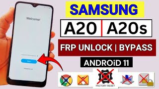 Samsung A20A20s Frp Bypass Android 11  Samsung SMA207F Google Account Bypass  Without PC [upl. by Assiran183]