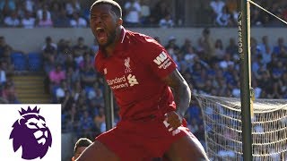 Wijnaldums powerful strike puts Liverpool ahead against Cardiff City  Premier League  NBC Sports [upl. by Kassey]