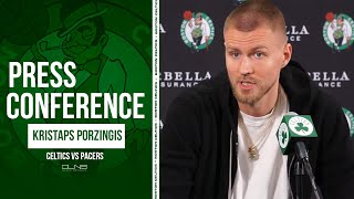 Kristaps Porzingis PRAISES Joe Mazzulla For Challenging Celtics Players  Postgame Interview [upl. by Pooi]